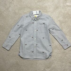 Boden Kids Button Down Long Sleeve Top - Size 6-7Y